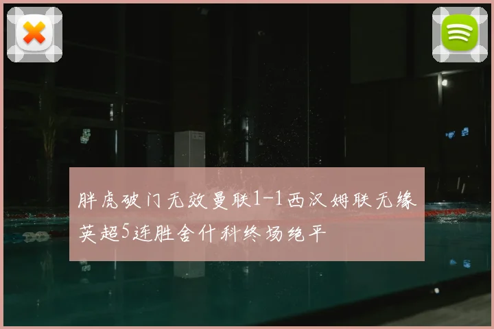 胖虎破门无效曼联1-1西汉姆联无缘英超5连胜舍什科终场绝平